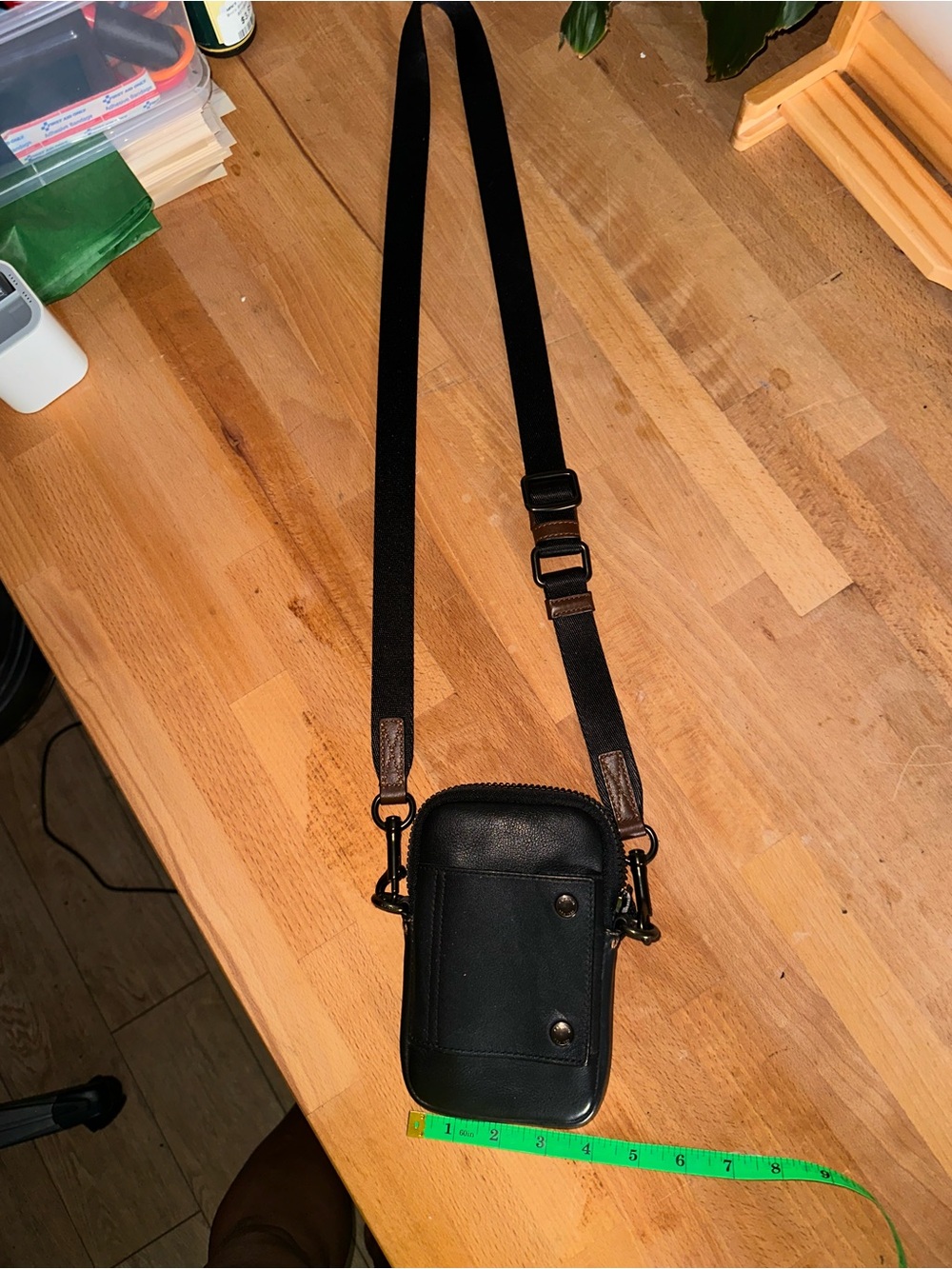 Coach Black Leather Crossbody Belt Bag